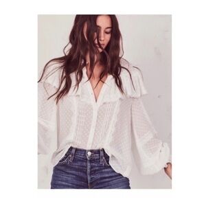 Love Shack Fancy Erica Blouse.